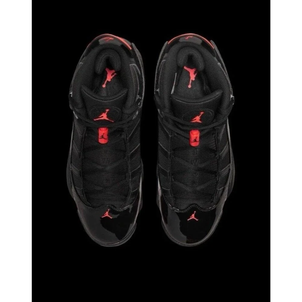 Jordan 6 Rings Black Infrared 23 Red Shoes Men's | Size 8